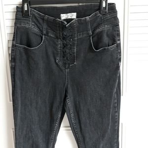 Free People Lace up jeans Crvy